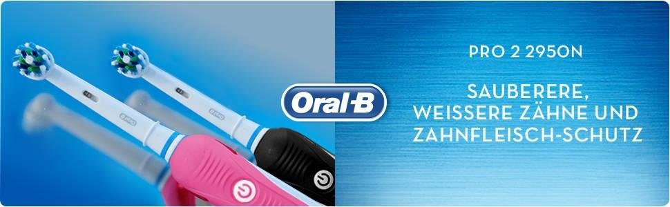 Braun Oral-B PRO 2 2950N Elektrische Zahnbürste Special Edition mit 2 Handstücken pink/schwarz Ausstellungsgerät