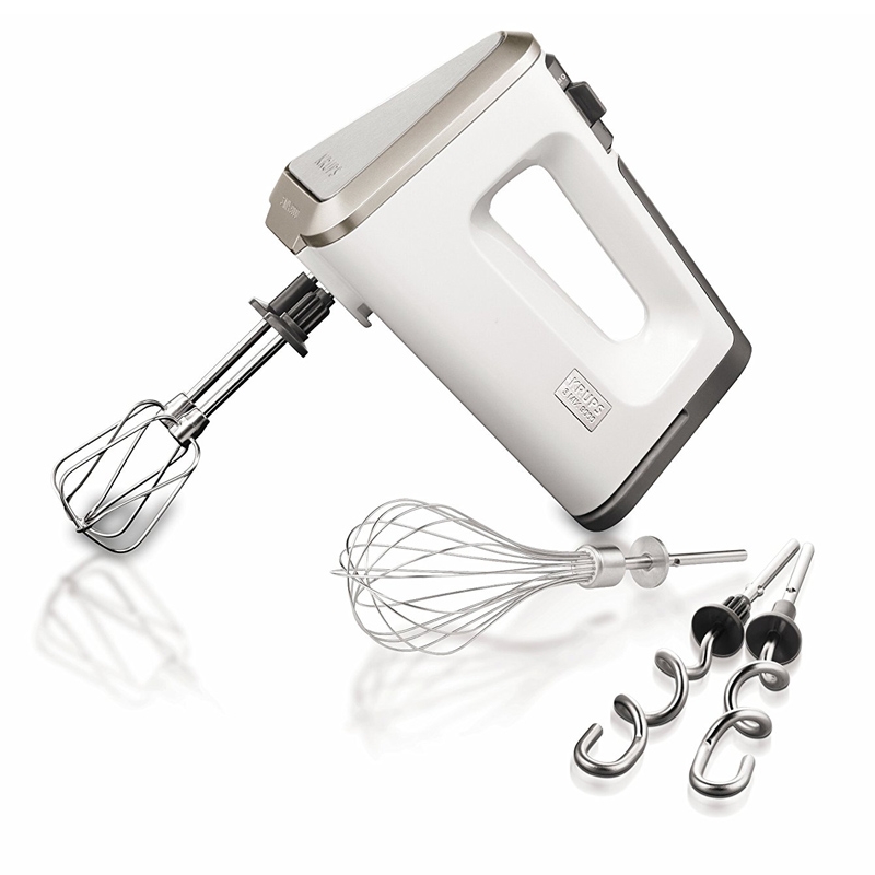 Krups GN9011 3Mix 9000 Deluxe Handmixer Weiß-Grau-Edelstahl