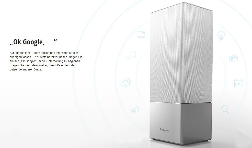 Panasonic SC-GA10 Smart Speaker mit Sprachsteuerung schwarz