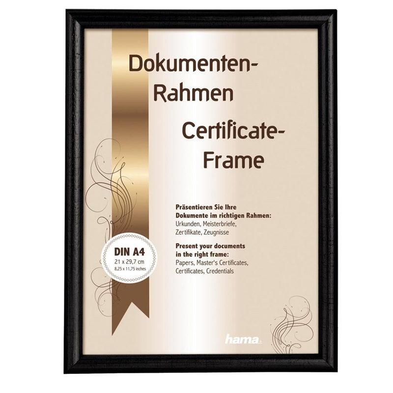 Hama Holzrahmen "Oregon", Schwarz, 21 x 29,7 cm, DIN A4