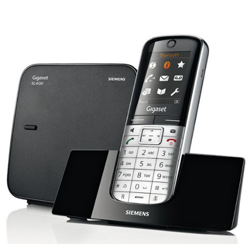 Gigaset SL350A Schnurlostelefon mit Anrufbeantworter platin schwarz