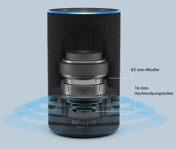 Amazon Echo (2.Generation) Stoff schwarz