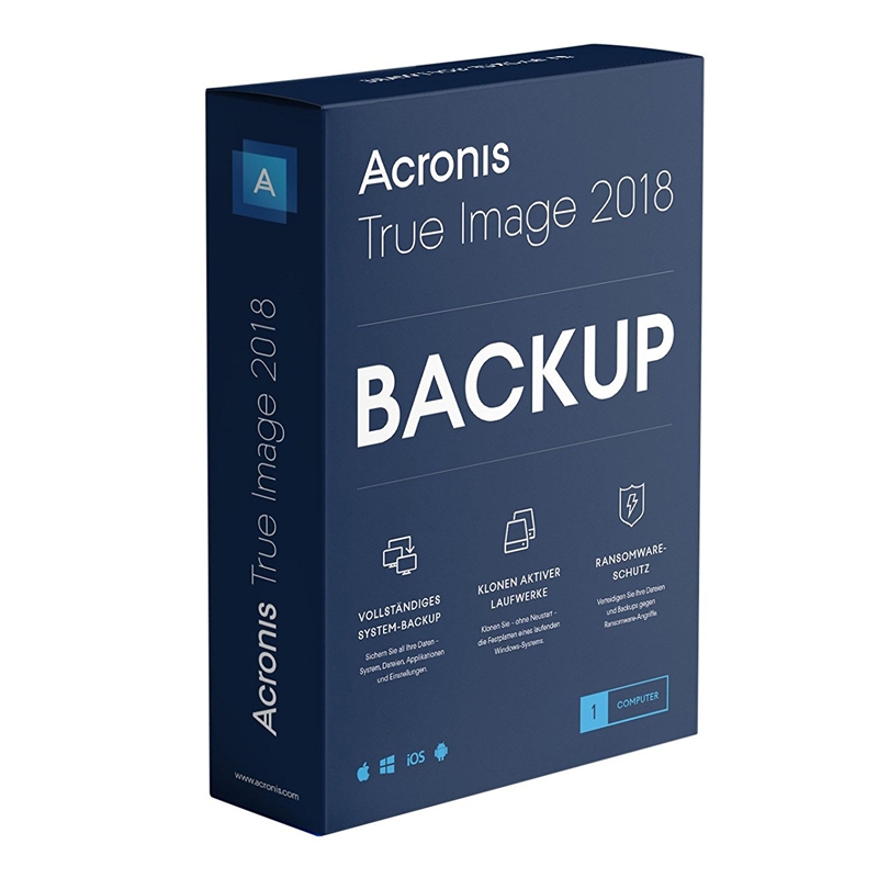Acronis True Image 2018 - Box  1 Computer perpetual (DE) NEU