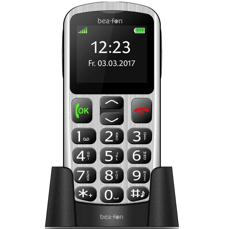 Beafon SL250 Großtasten Handy Silver-Black