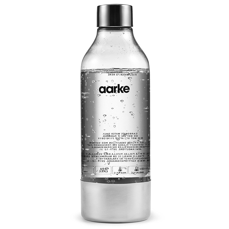 Aarke AA 02 Wasserflasche Silber/ Transparent