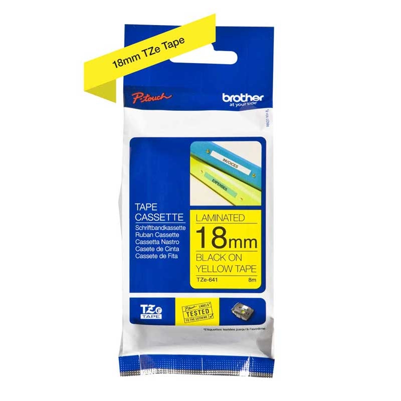 Brother TZE641 P-Touch schwarz auf gelb 18mm