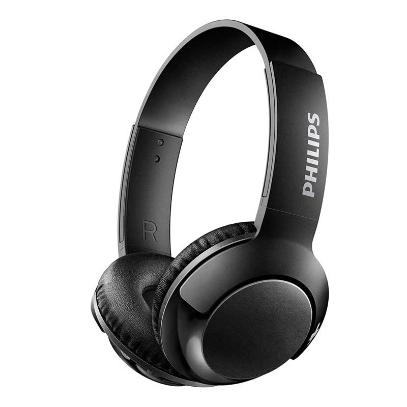 Philips SHB3075BK BASS+ On-Ear Bluetooth-Kopfhörer mit Mikrofon schwarz