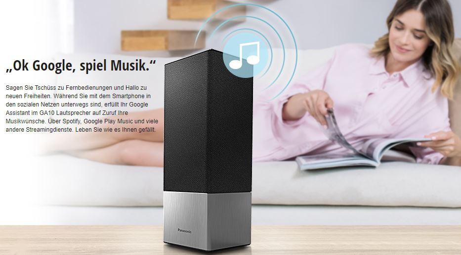 Panasonic SC-GA10 Smart Speaker mit Sprachsteuerung schwarz