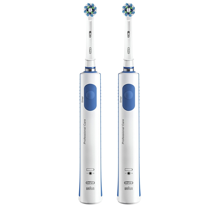 Braun Oral-B Pro 690 Elektrische Zahnbürste inkl. 2 Handstücken und 2 CrossAction Aufsteckbürsten