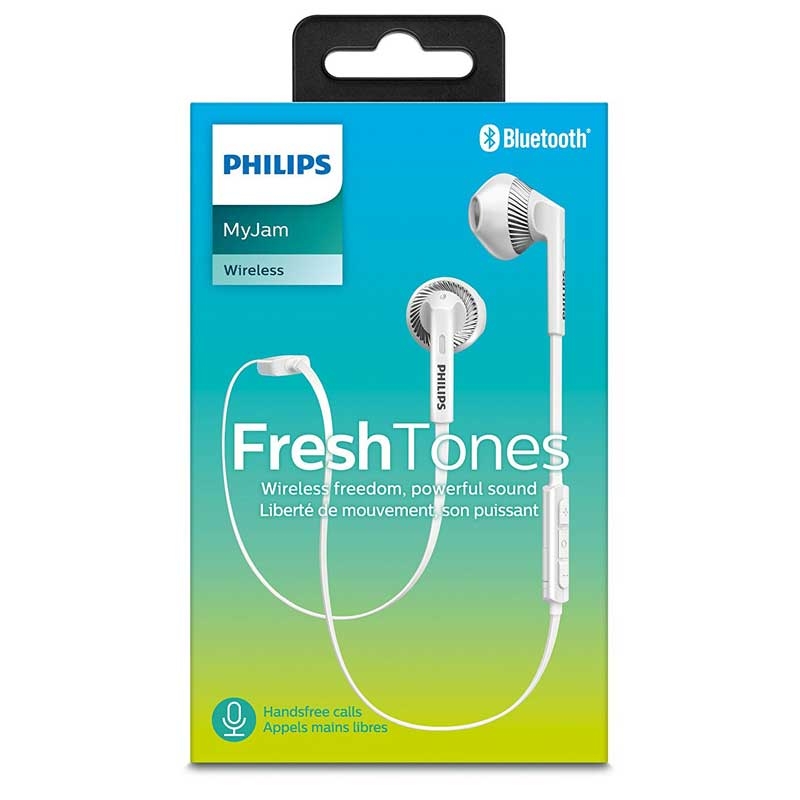 Philips SHB5250WT in-Ear Bluetooth Kopfhörer mit Mikrofon Weiß