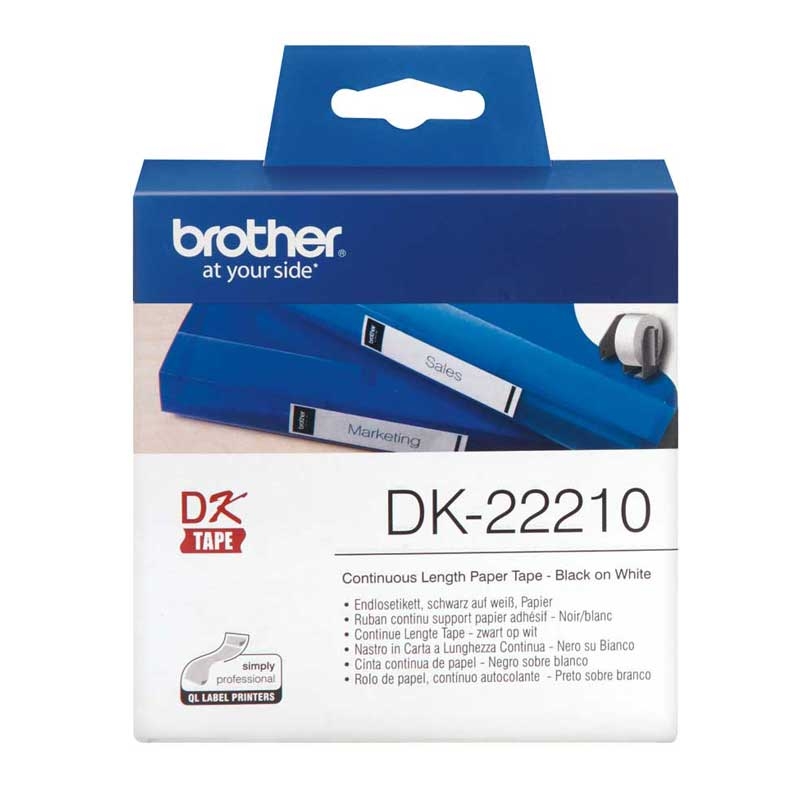 Brother DK22210 P-Touch continue length Papier 29mm x 30.48m
