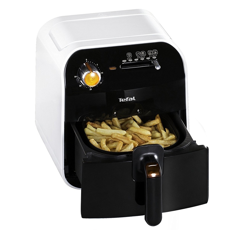 Tefal FX100015 Heißluft-Fritteuse Fry Delight, 0,8 kg Fassungsvermögen, 1400 W, schwarz
