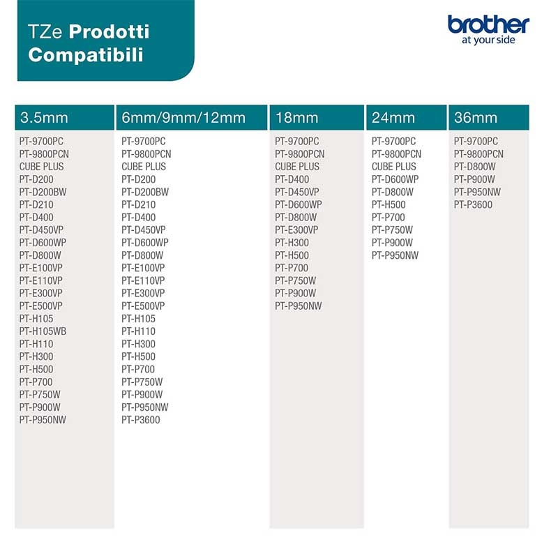 Brother TZe-611 P-touch Schriftband 6 mm