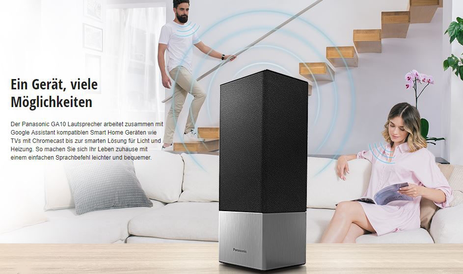 Panasonic SC-GA10 Smart Speaker mit Sprachsteuerung schwarz