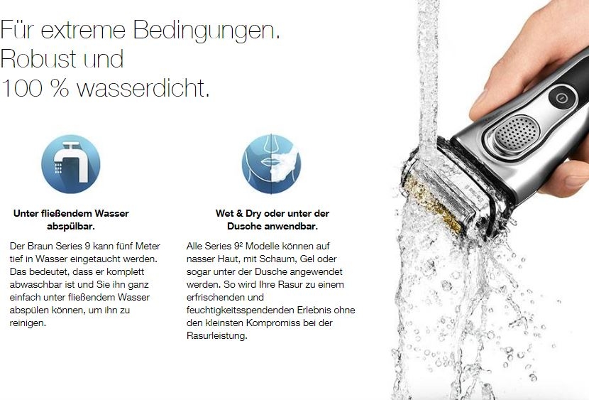 Braun Series 9 Rasierapparat 9296cc Premium Edition chrom