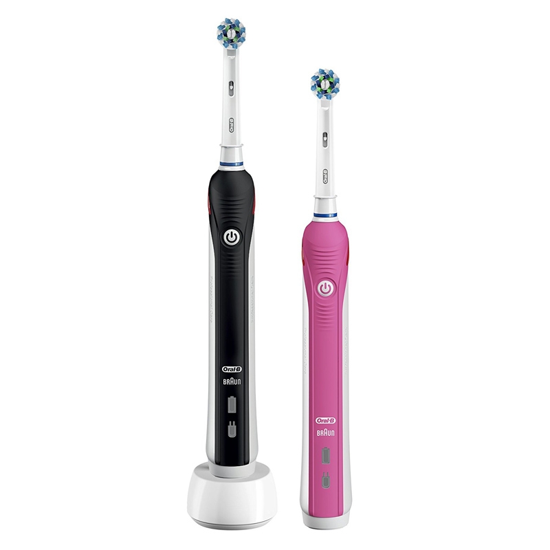 Braun Oral-B PRO 2 2950N Elektrische Zahnbürste Special Edition mit 2 Handstücken pink/schwarz Ausstellungsgerät