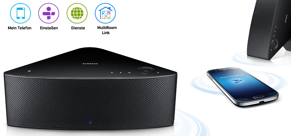 Samsung WAM350/EN Multiroom-Lautsprecher schwarz (Premium-Modell)