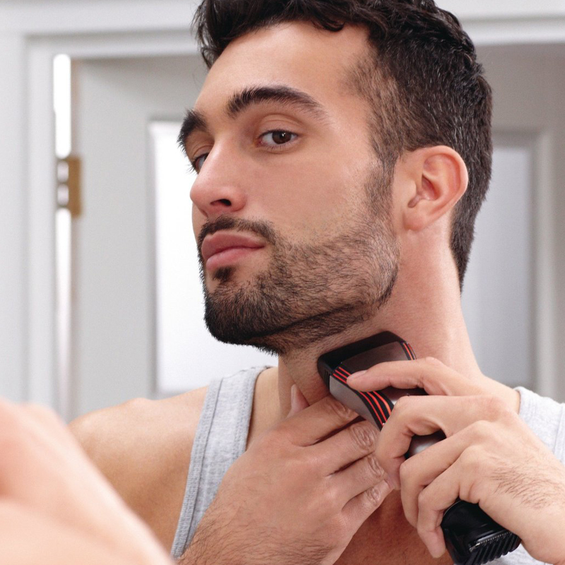 Philips QS 6140/32 Bartschneider Silber-Rot