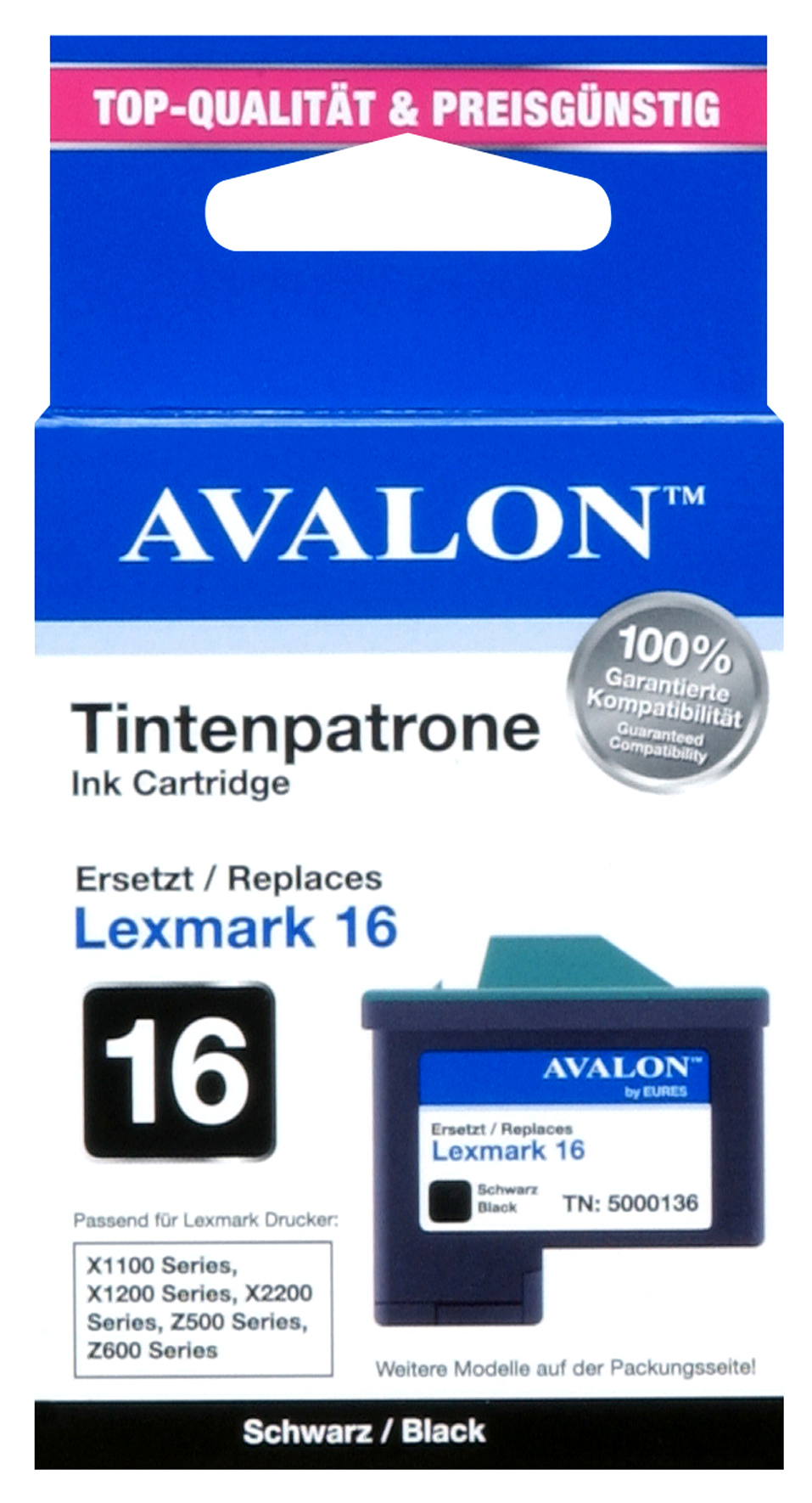 AVALON-Tinte Lexmark No.16 - beschädigte OVP
