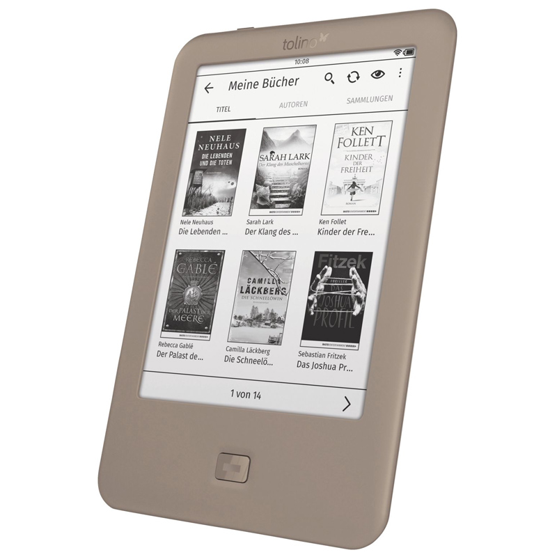 Tolino Page 6 Zoll eBook-Reader + Tasche + Leselampe