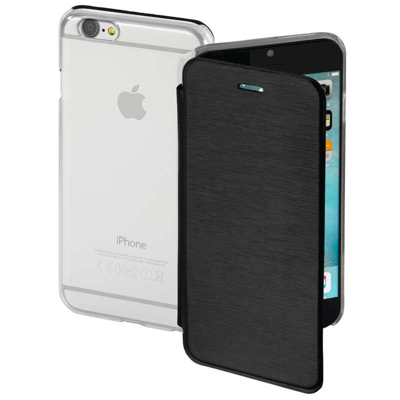 Hama Booklet Clear für iPhone 7 schwarz