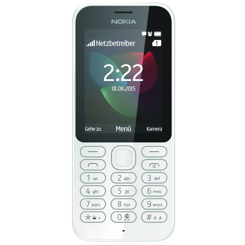 Nokia 222 Single-Sim Handy weiß Ausstellungsgerät