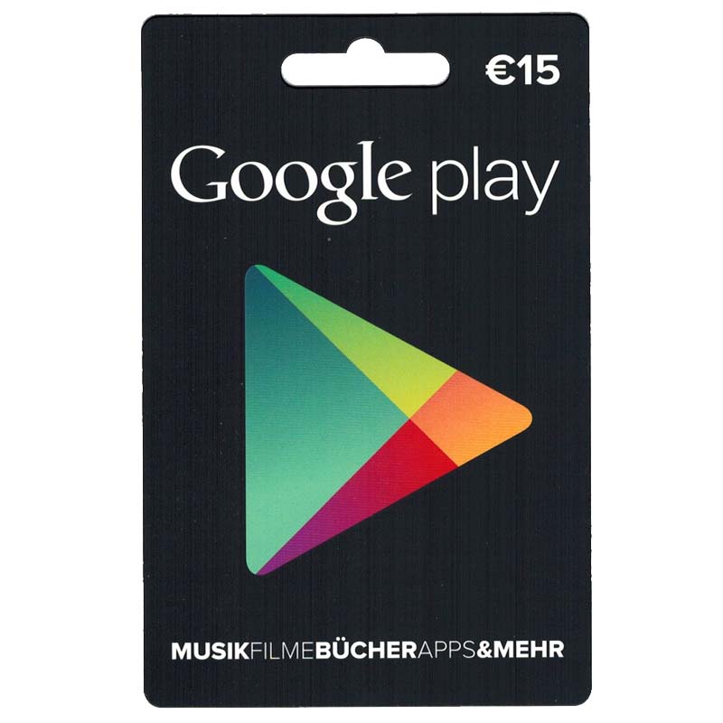 Google Play Card 15€ Guthaben
