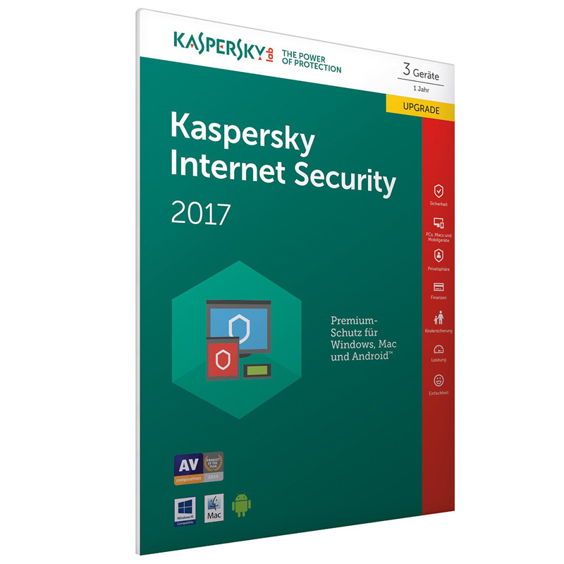 Kaspersky Internet Security 2017 3 Geräte Upgrade