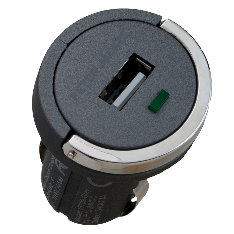Peter Jäckel Premium USB Car Charger Grau