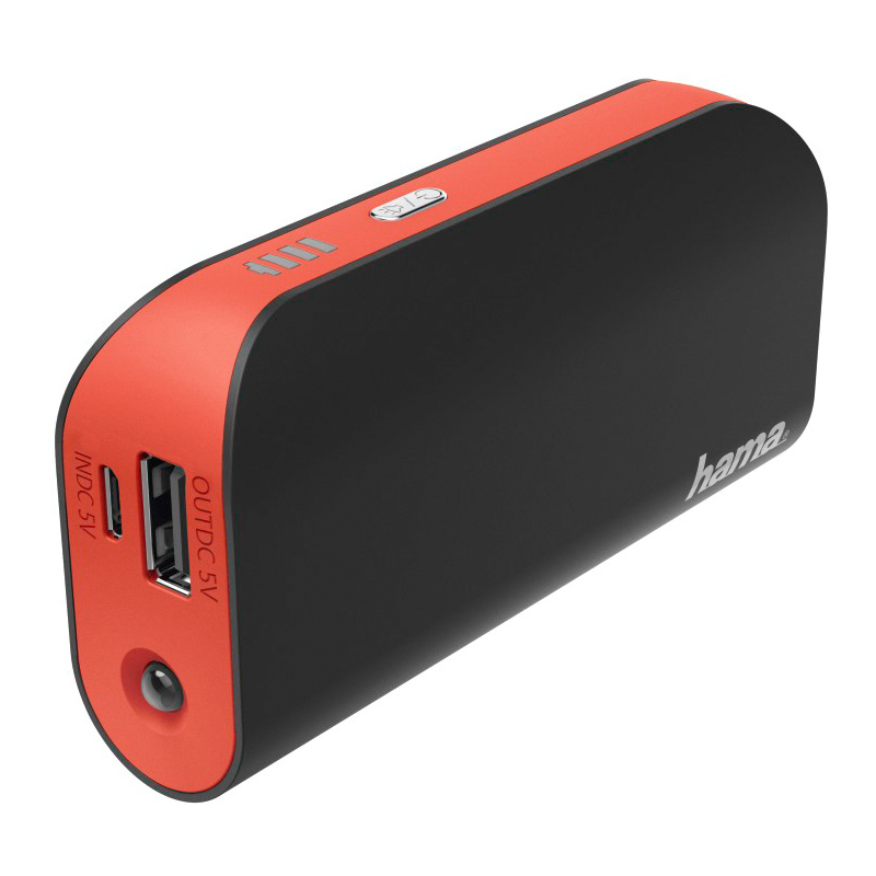 Hama Power Pack Pipe 5200 mAh Schwarz/Rot
