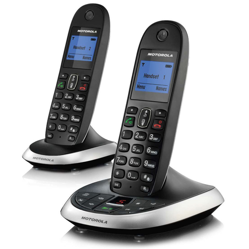 Motorola C2012 DECT DUO-Set mit Anrufbeantworter
