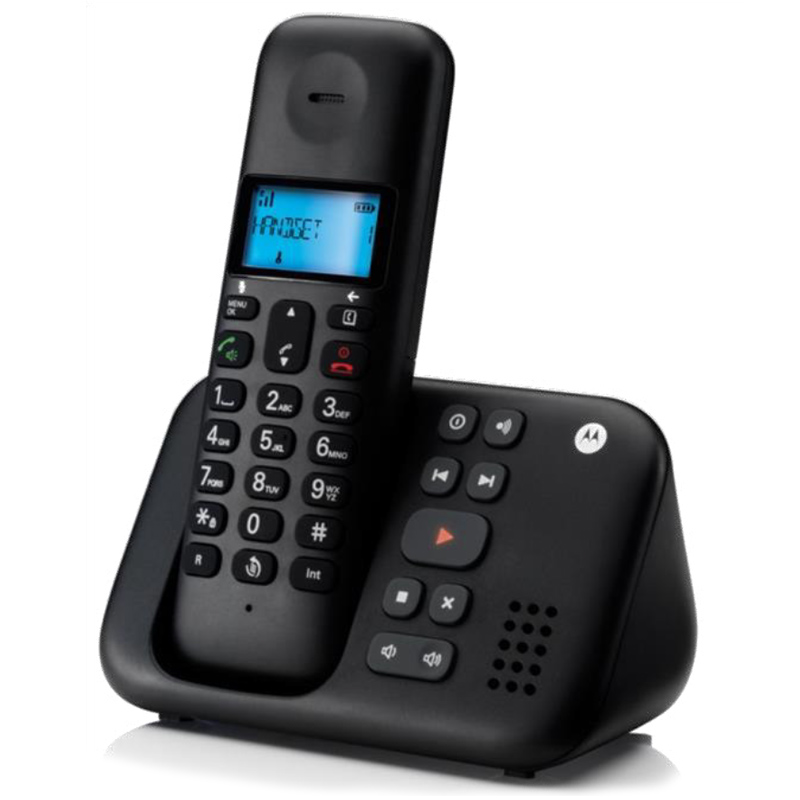 Motorola T311 DECT Telefon mit Anrufbeantworter schwarz