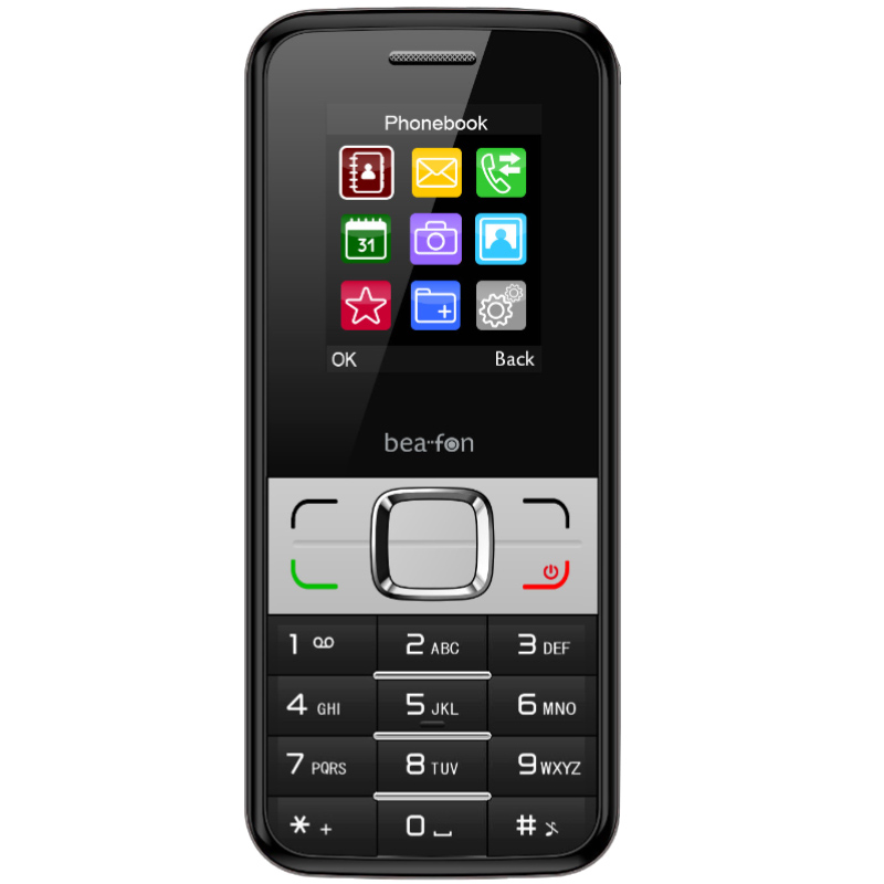Beafon Classic Line C50 Dual-Sim Handy schwarz-silver