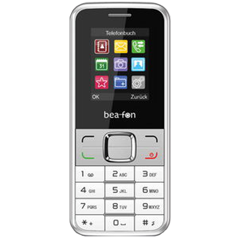 Beafon Classic Line C50 Dual-Sim Handy white-silver