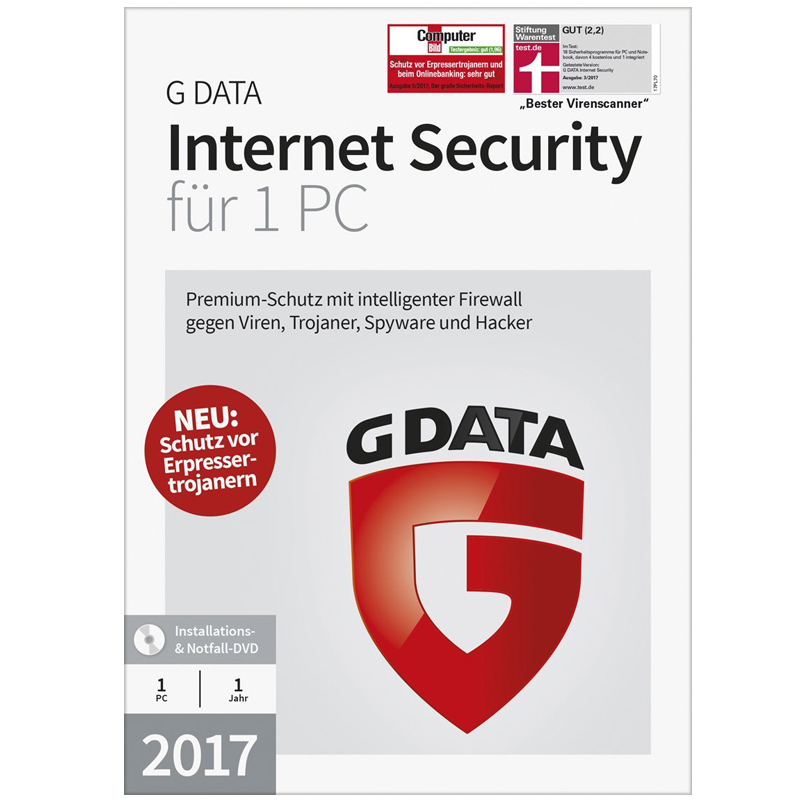 GData Internet Security 2017 1 User 1 Jahr Box