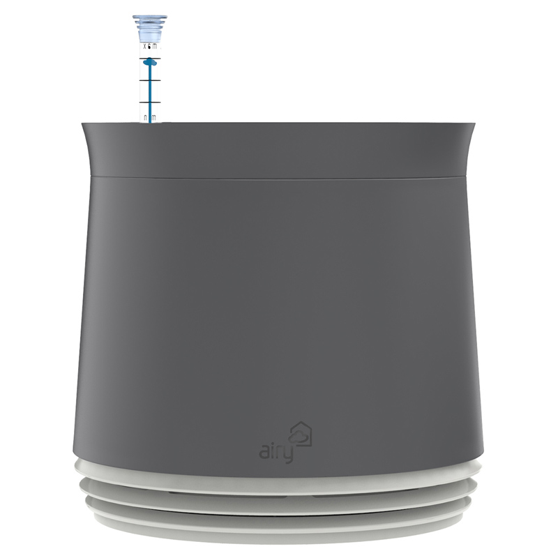 AIRY Pot Blumentopf Luftreinigungssystem in steingrau (Snow White - weiß)