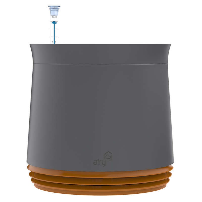 AIRY Pot Blumentopf Luftreinigungssystem in steingrau (Honey Mustard - gelb-braun)
