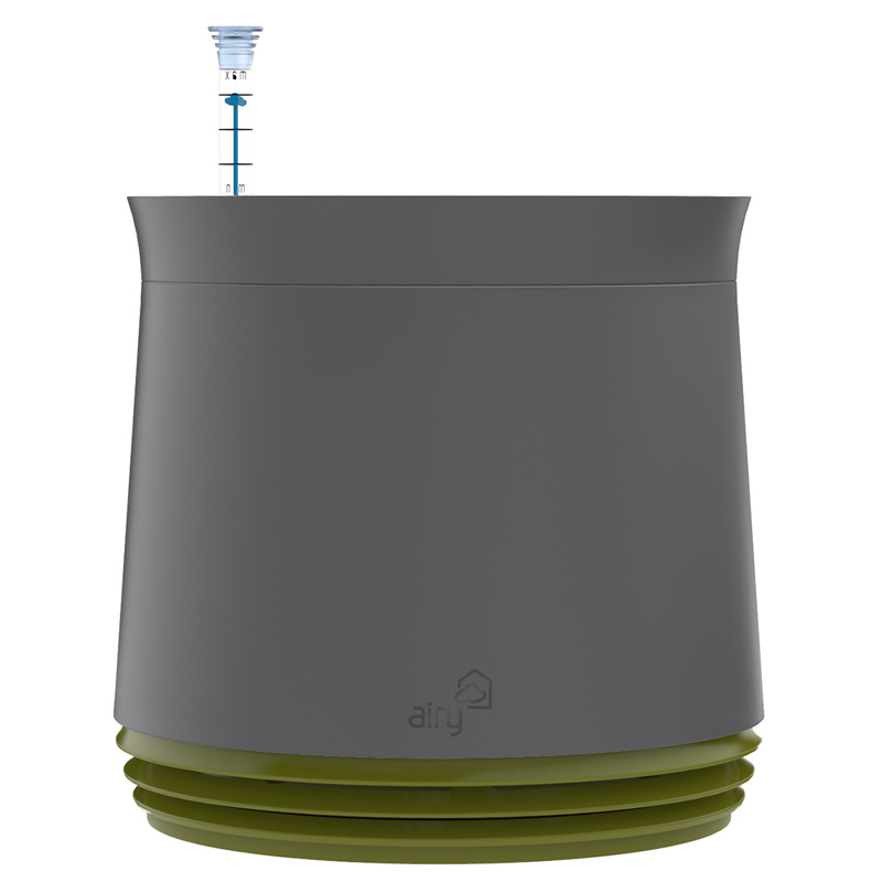 AIRY Pot Blumentopf Luftreinigungssystem in steingrau (Late Spring - grün)