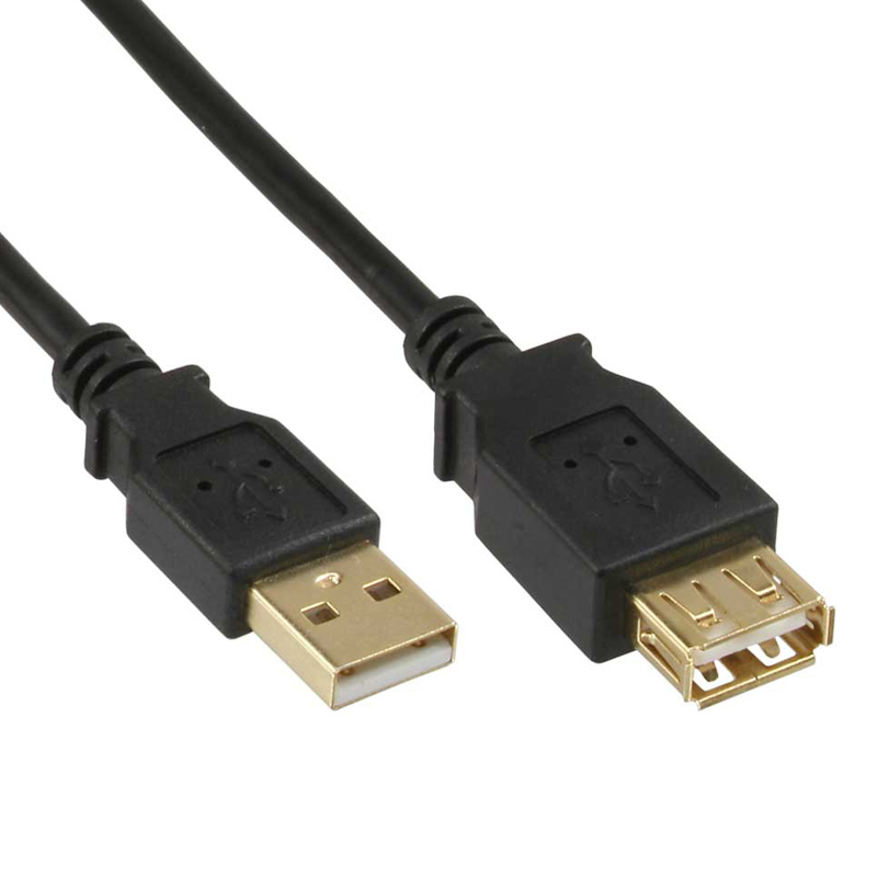 USB 2.0 Verlängerung Typ A schwarz 2m