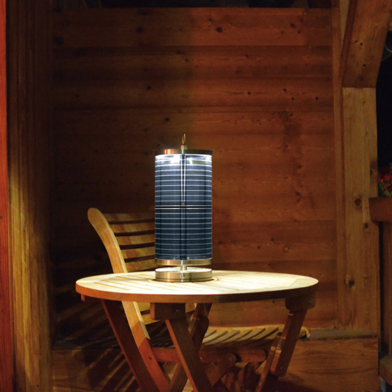 STOOL +SOL Tischleuchte hoch, Edelstahl