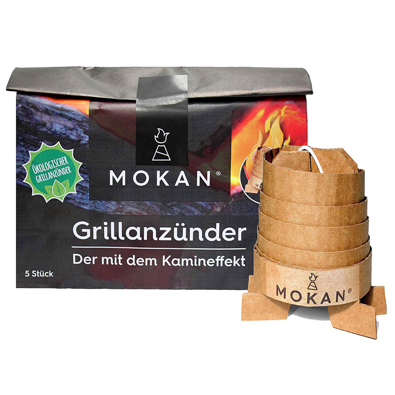 Mokan Grillanzünder 1er-Pack (5 Stück) schwarz
