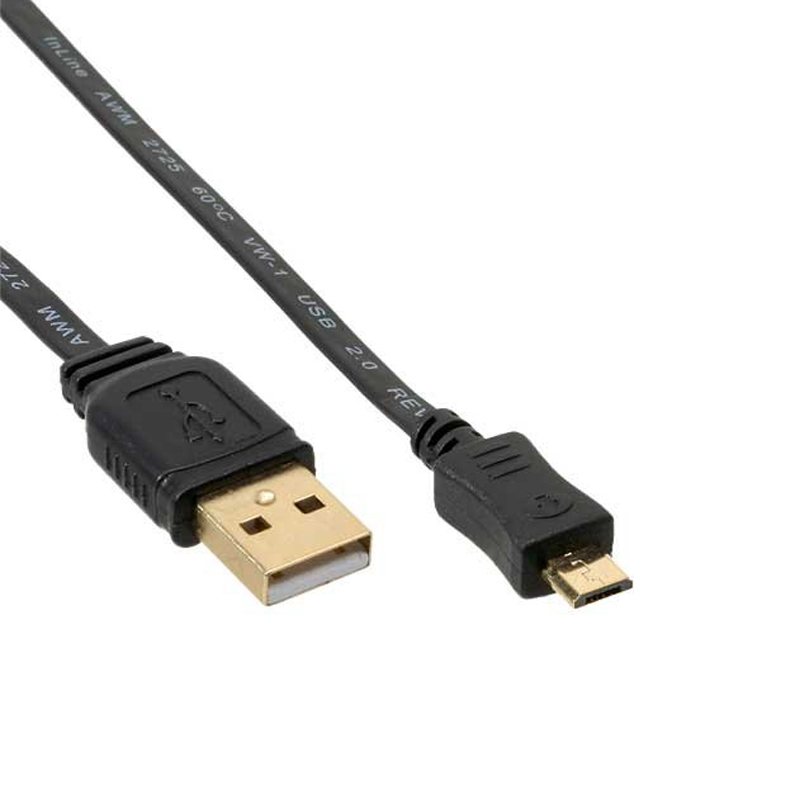 InLine Micro-USB 2.0 Flachkabel 1m