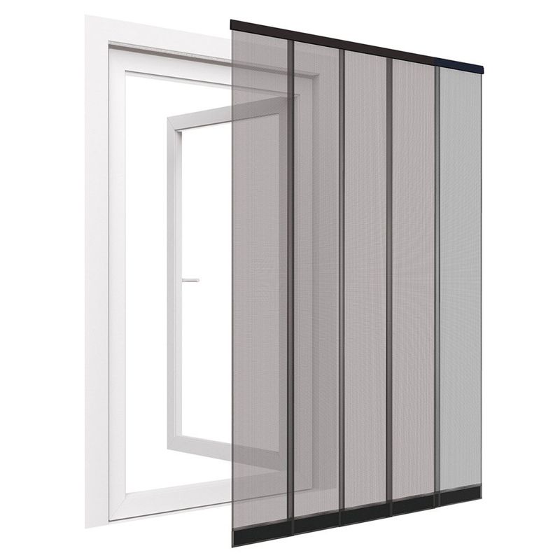 easy life Insektenschutz Tür Vorhang 125 x 240 cm Anthrazit Lamellenvorhang mit PVC Klemmleiste