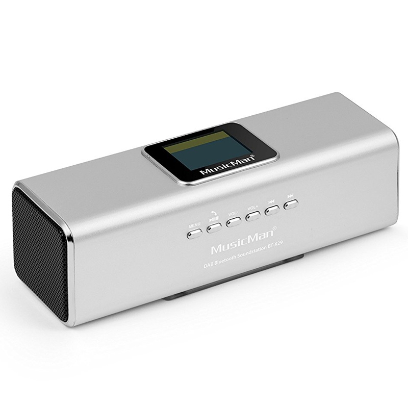 MusicMan BT-X29 DAB Bluetooth Soundstation silber