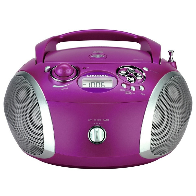 Grundig RCD 1445 CD-Player lila/silber