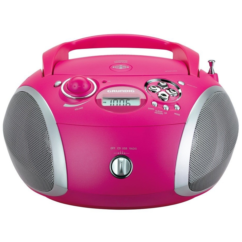 Grundig RCD 1445 CD-Player pink/silber