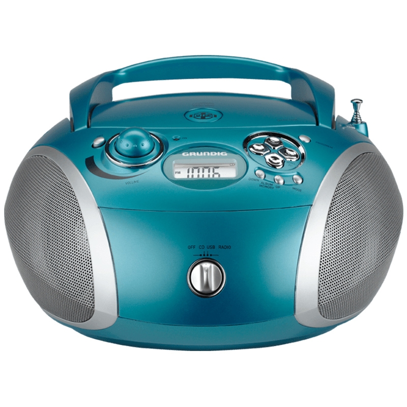 Grundig RCD 1445 CD-Player türkis/silber