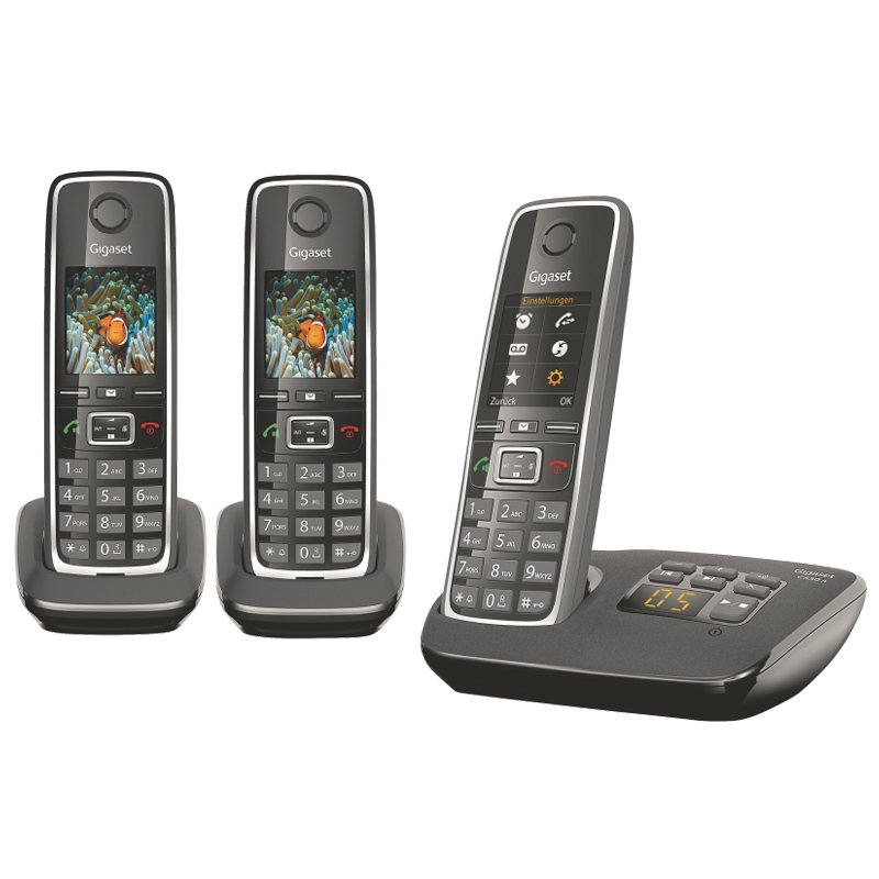 Gigaset C530A Trio Schnurlostelefon mit AB schwarz