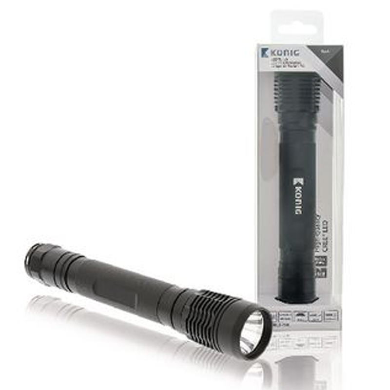 König LED-Taschenlampe 500 lm Schwarz