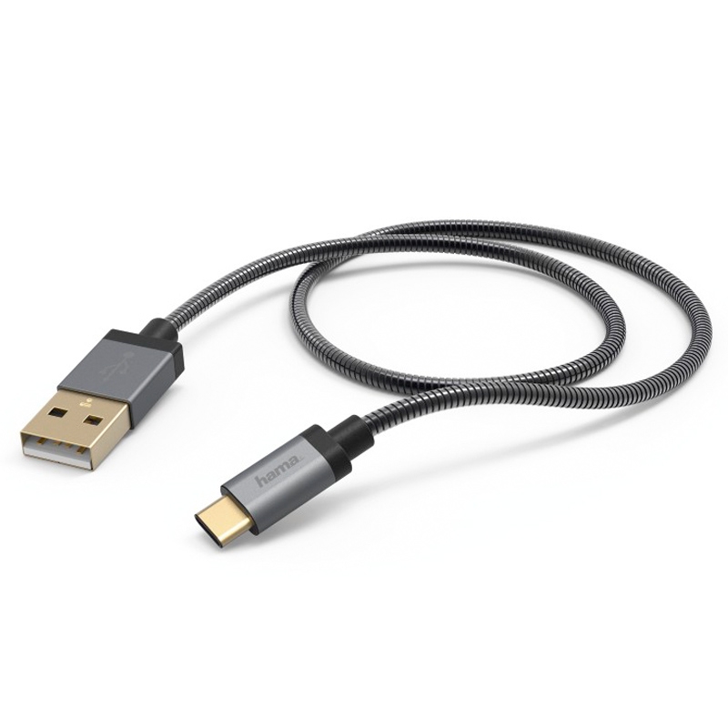 Hama Lade-/Datenkabel Metall USB Type-C 1,5m Anthrazit